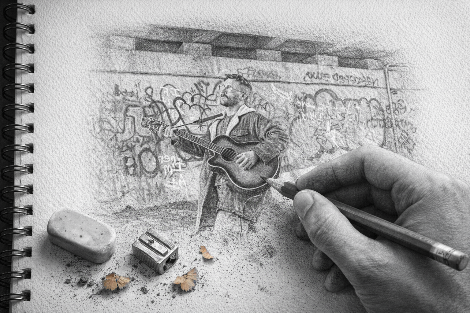 Pencil drawing artwork